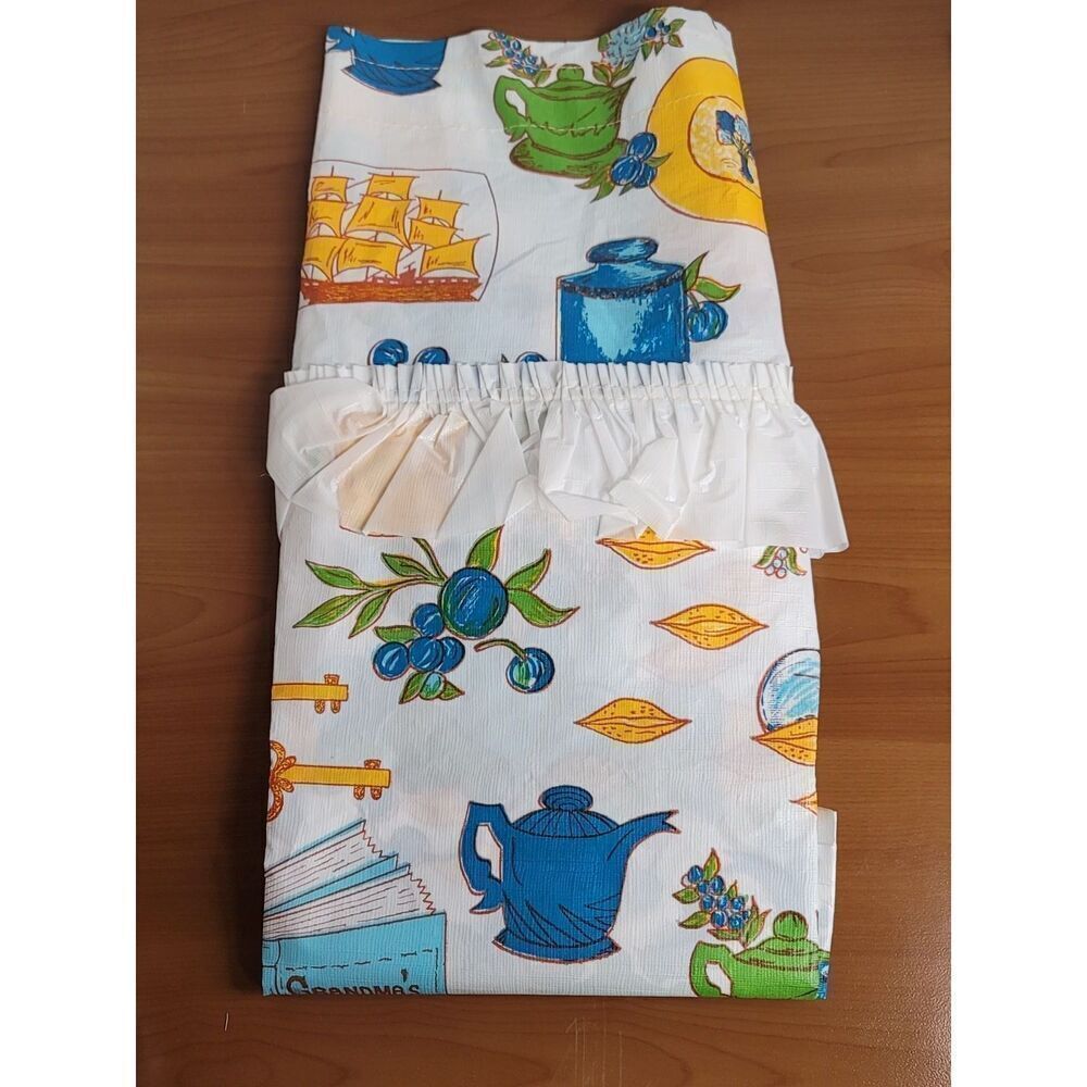 Rare Vintage Plastic Cottage Curtains